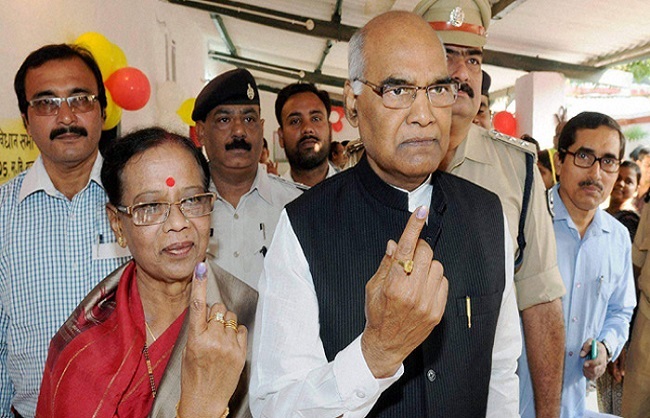 President Kovind casts his vote