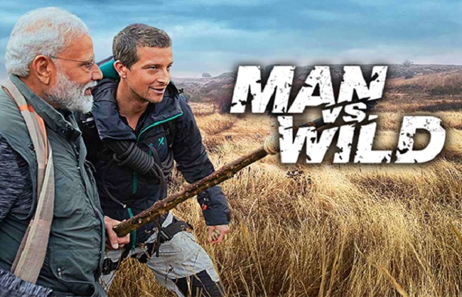 pm modi man vs wild