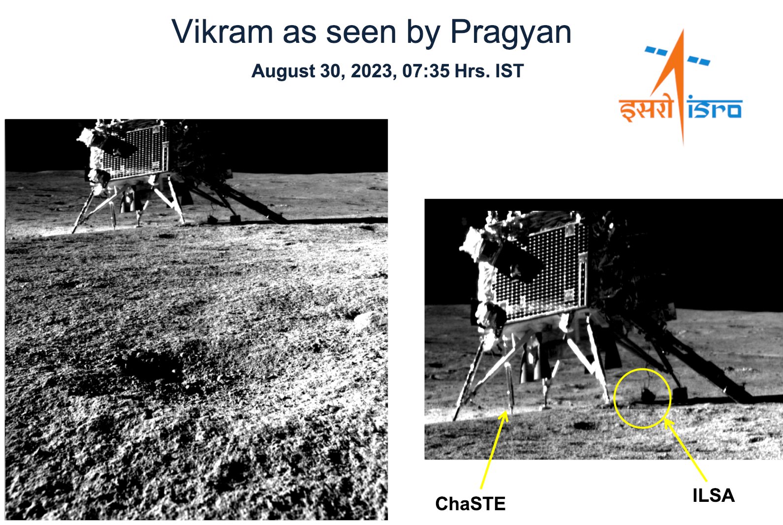 chandrayaan 3 pragyan took photo of vikram